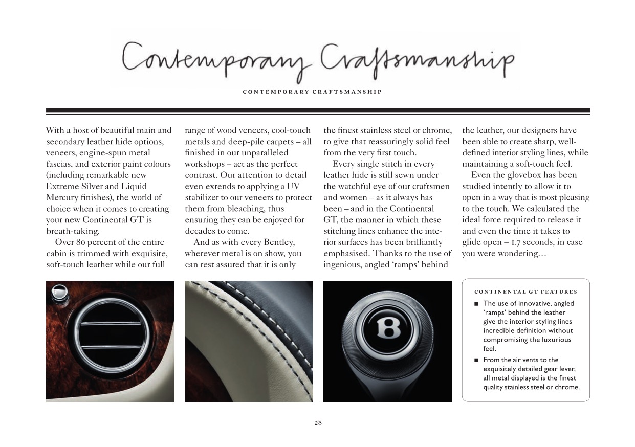 2012 Bentley Continental GT Brochure Page 5